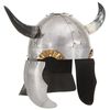vidaXL pasaku vikingu bruņucepure, sudraba krāsas tērauds