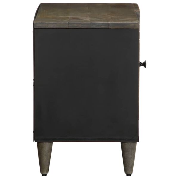 vidaXL televizora skapis gai&scaron;i pelēks 80x31,5x46 cm masīvkoka mango