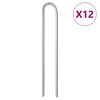 vidaXL telts mietiņi, 12 gab., V-forma, 37 cm, &Oslash;11,3 mm, cinkots tērauds