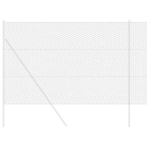 vidaXL Se&scaron;stūra žogs Pelēka 1,5 x 50 m PVC