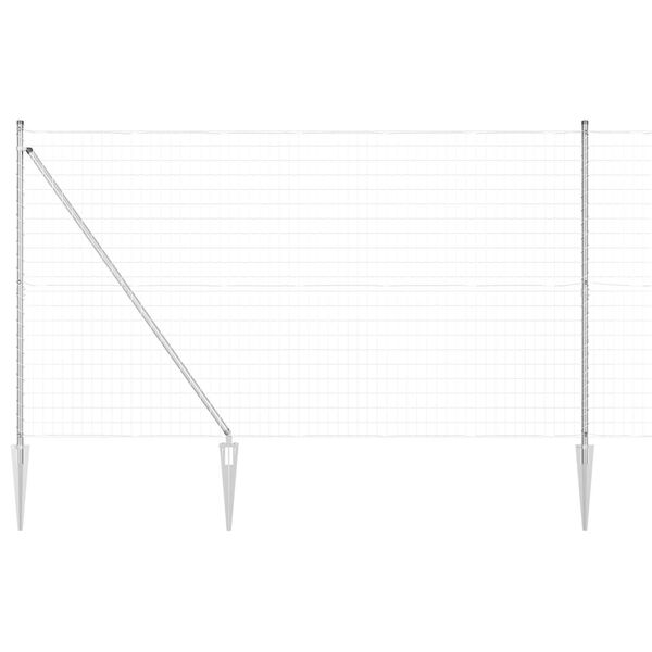 vidaXL Žogs ar stabu Sudraba 1,5 x 10 m Tērauds
