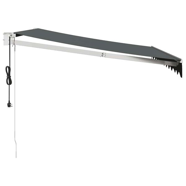vidaXL izvelkama markīze, automātiska, antracītpelēka, 3,5x2,5 m