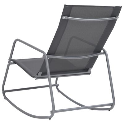 vidaXL dārza šūpuļkrēsls, pelēks, 95x54x85 cm, tekstilēns