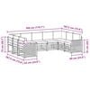 vidaXL Dīvāna komplekti 9 pcs Dabisks un antracīts Cietā akācijas koks