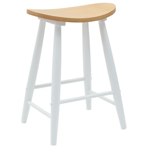 vidaXL Ēdamkrēsli 2 pcs Balts 46 x 37 x 63 cm Ciets gumijas koks