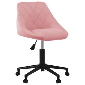 vidaXL biroja krēsls, rozā samts