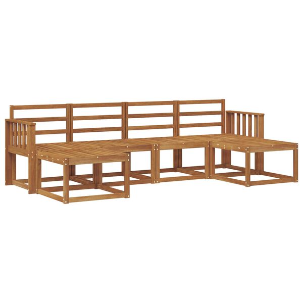 vidaXL Āra dīvānu komplekts 6 pcs Dabiska Inženierijas koks