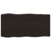 vidaXL galda virsma, tum&scaron;i brūna, 80x40x(2-6) cm, ozola masīvkoks