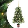 vidaXL Ziemassvētku eglīte su 150 LED ar statīvu Zaļa 90 cm PE