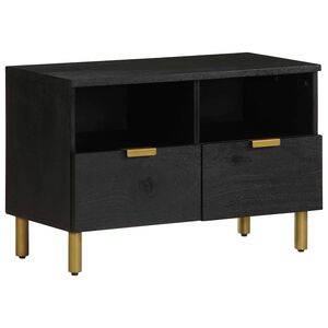 vidaXL TV plaukts, melns, 70x33x46 cm, inženierijas koks
