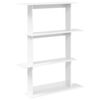 vidaXL Sienas plaukts Pie sienas Balts 100 x 20 x 126 cm