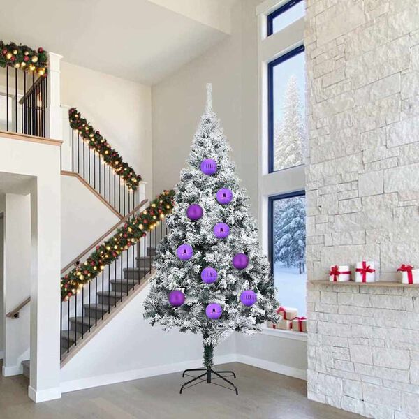 vidaXL Ziemassvētku rotājumu komplekts 4 pcs Ceriņkrāsa Plastmasa