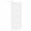 vidaXL Slīdo&scaron;ās durvis 93 x 202 cm Inženierijas koks Balts