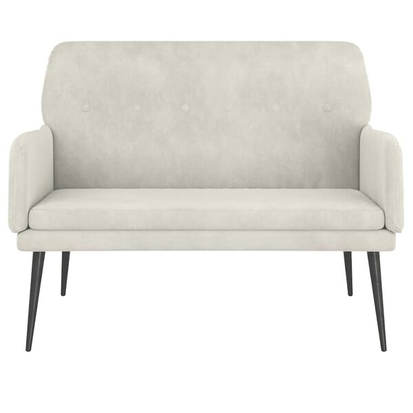 vidaXL sols, 108x79x79 cm, krēmkrāsas samts