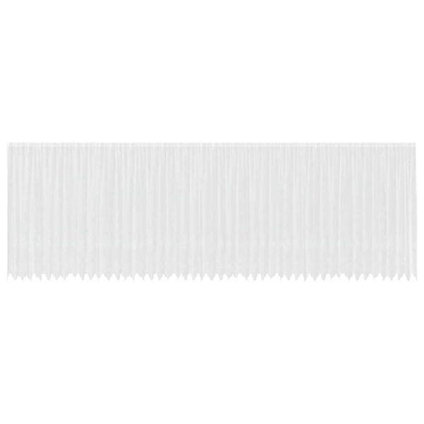 vidaXL Mežģīņu aizkars ar aizkariem Balts 200 x 1200 cm Poliesters