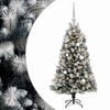 vidaXL Mākslīgā Ziemassvētku eglīte ar eglī&scaron;u bumbām 120 cm 150 LED