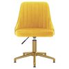 vidaXL grozāmi virtuves krēsli, 4 gab., dzeltens samts