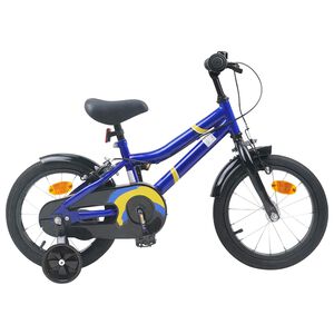 vidaXL Bērnu Velosipēds 14 Collas no 3-5 gadiem Zils Balts
