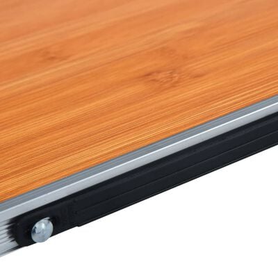vidaXL saliekams kempinga galds, brūns alumīnijs, 60x40 cm