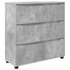 vidaXL Skapītis Betona pelēks 80 x 31 x 81 cm Inženierijas koks