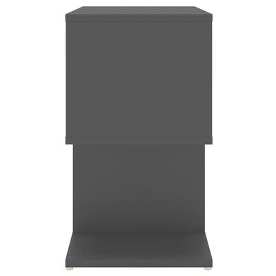 vidaXL naktsskapīši, 2 gab., pelēki, 50x30x51,5 cm, skaidu plāksne