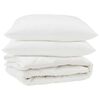vidaXL Sega ar spilvenu 3 pcs Balts Mikro&scaron;ķiedra
