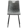 vidaXL virtuves krēsli, 2 gab., tum&scaron;i pelēka mākslīgā āda
