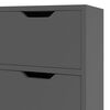 vidaXL kumode, pelēka, 90x30x72 cm, inženierijas koks