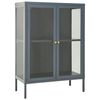 vidaXL kumode, antracītpelēka, 75x35x105 cm, tērauds un stikls