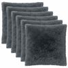 vidaXL Spilvenu pārvalks 6 pcs HEERLEN Antracīta 80 x 80 cm PV flīss