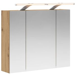 vidaXL Vannas istabas spoguļu skapis Mākslīgā ozola 60 x 14,5 x 50 cm