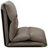 vidaXL salokāms grīdas krēsls, tum&scaron;i pelēka mikro&scaron;ķiedra