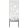 vidaXL Dārza privātuma ekrāns Sudraba 50 x 140 cm Nerūsējo&scaron;s tērauds