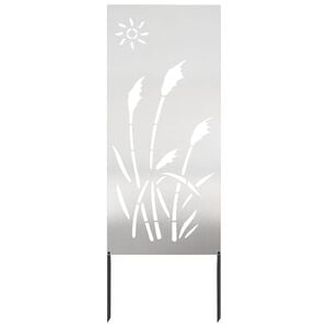 vidaXL Dārza privātuma ekrāns Sudraba 50 x 140 cm Nerūsējo&scaron;s tērauds