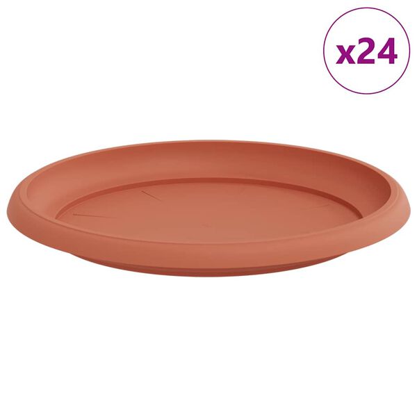 vidaXL Apaļa Ziedu Palete 24 pcs Ķieģeļu sarkans &Oslash; 23,5 x 2,5 cm