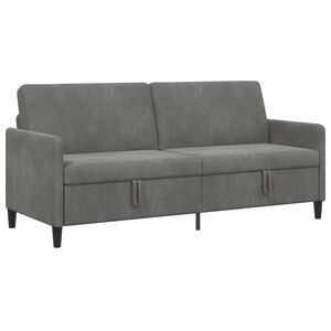 vidaXL Sofas ar uzglabā&scaron;anu 3-vietīgs Tum&scaron;i pelēka 192 x 78 x 87 cm