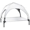 vidaXL Suņu gulta Sudrabaini pelēks 104 x 86 x 84,5 cm Tērauds