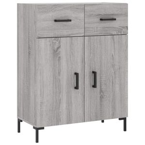 vidaXL kumode, pelēka ozolkoka, 69,5x34x90 cm, inženierijas koks