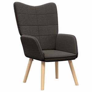 vidaXL atpūtas krēsls Tum&scaron;i pelēks 62 x 67 x 95,5 cm &Scaron;erpa Audums