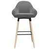 vidaXL bāra krēsli, 2 gab., gai&scaron;i pelēks audums
