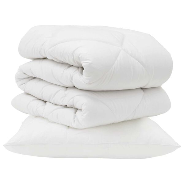 vidaXL Sega ar spilvenu 2 pcs Balts Mikro&scaron;ķiedra