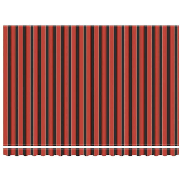 vidaXL izvelkama markīze, oranža, brūna, 4,5x3 m, audums, alumīnijs