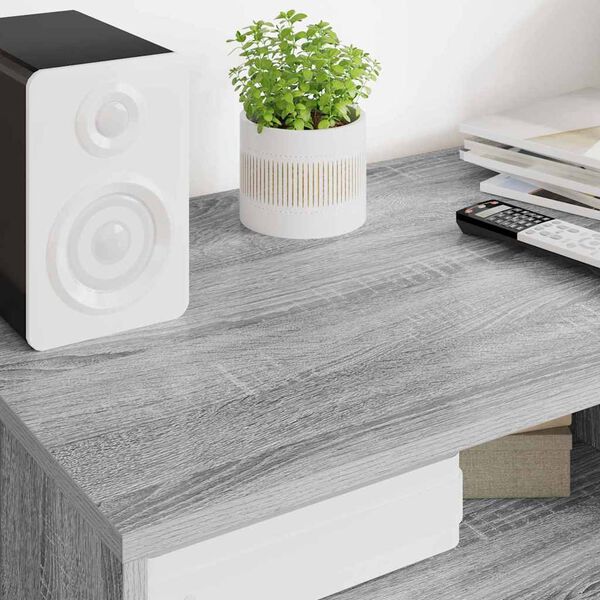 vidaXL Televizora skapī&scaron;a ar atvilktni Pelēks Sonoma 100 x 48 x 43 cm