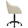 vidaXL grozāms virtuves krēsls, krēmkrāsas samts