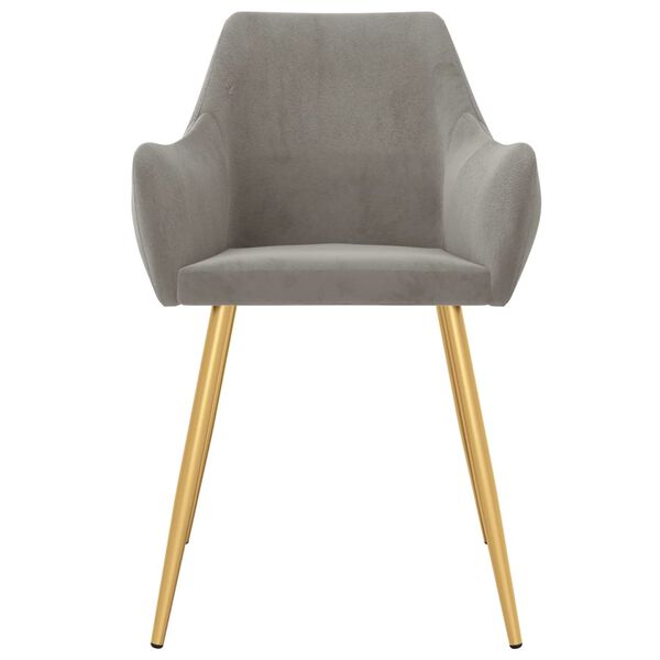 vidaXL virtuves krēsli, 2 gab., gai&scaron;i pelēks samts