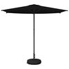 vidaXL Dārza parasols ar pamatu 270 x 270 cm Poliesters Taisnstūra
