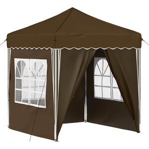 vidaXL Pop-up svinību teltis 195 x 195 x 245 cm Pelēkbrūna
