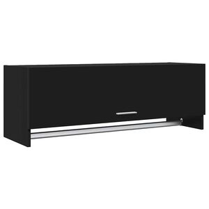 vidaXL skapis, melns, 100x32,5x35 cm, inženierijas koks