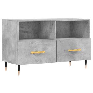 vidaXL TV skapītis, betona pelēks, 80x36x50 cm, inženierijas koks