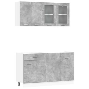 vidaXL Virtuves vienība Lyon 4 pcs Betona pelēks Inženierijas koks